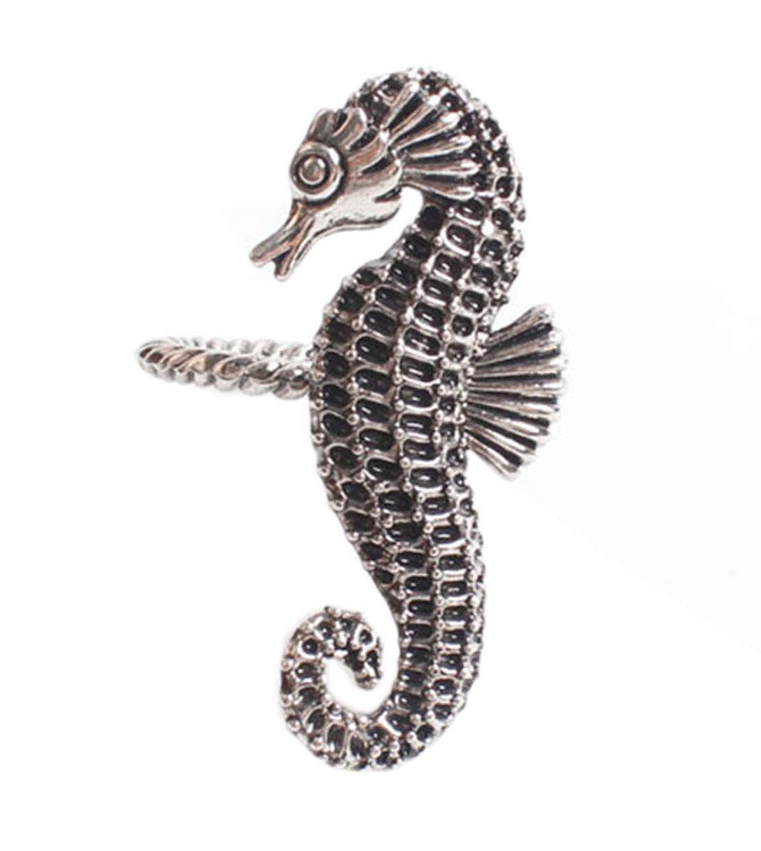 fenncostyles.com Decorative Coastal Sea Creatures Design Napkin Rings - Set of 4 (Sea Creatures)