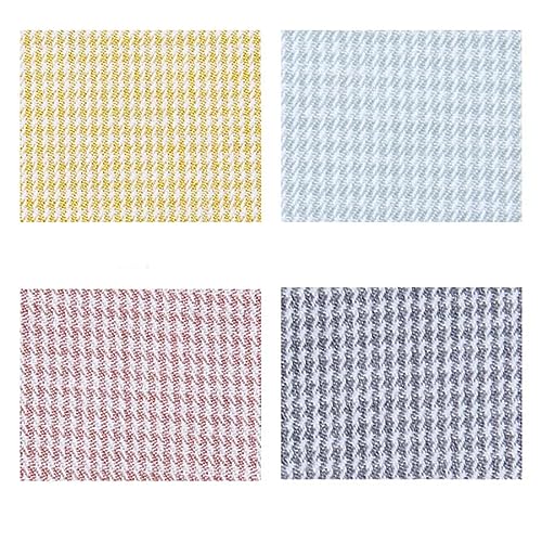 Fennco Styles Modern Houndstooth Design Everyday Tablecloth 40" W X 56" L - Yellow Cotton Blend Tassels Table Cover for Dining Room, Banquets, Holidays, Special Events and Home Décor