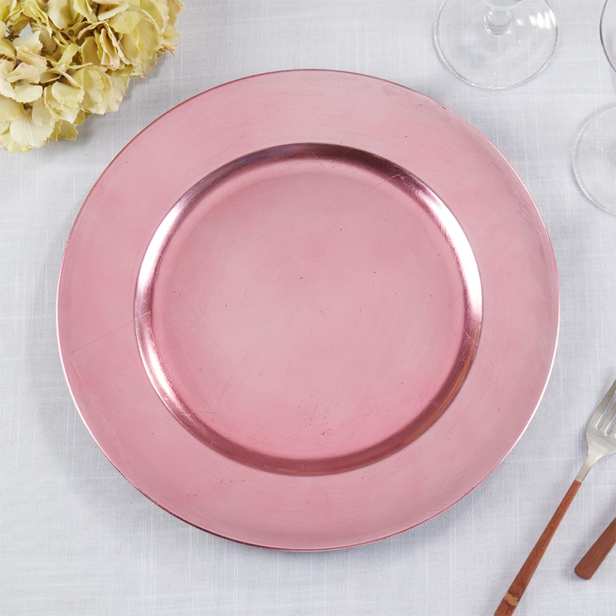 Fennco Styles Classic Rustic Deisgn Holiday Decorative Charger Plates 13" Round, Set of 4