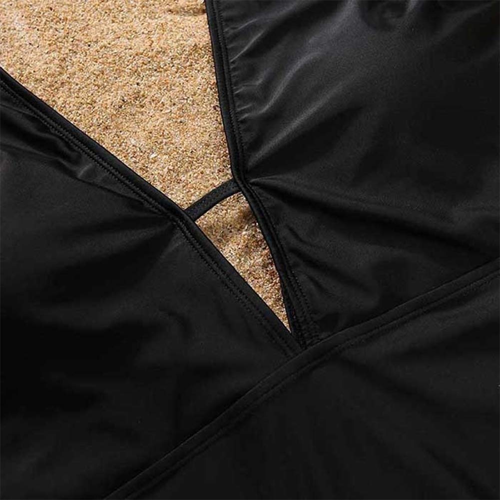 stylesilove Mommy and Me Ruffle One Piece Swimsuit Black Matching Family Bathing Suit Beach Pool Swimwear