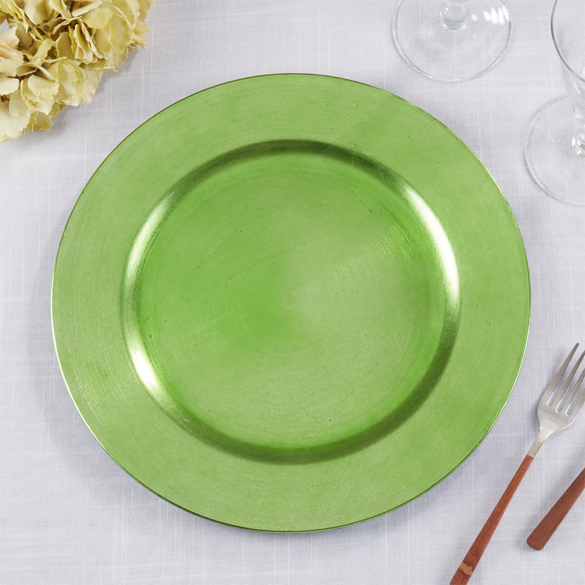 Fennco Styles Classic Rustic Deisgn Holiday Decorative Charger Plates 13" Round, Set of 4