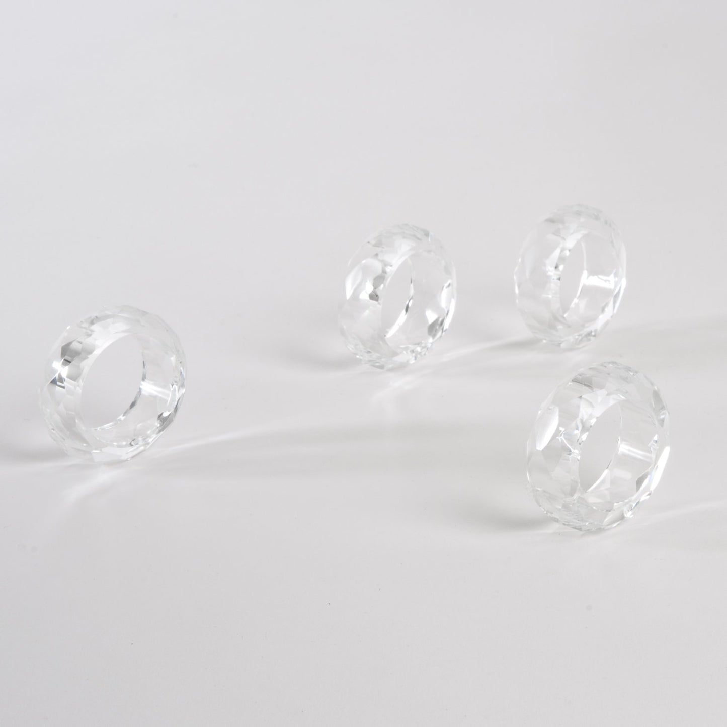Fennco Styles Elegant Wedding Events Crystal Design Napkin Rings, Set of 4
