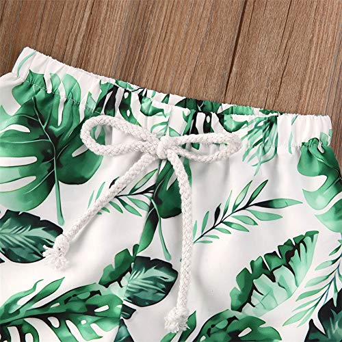 Styles I Love Baby Toddler Green Palm Leaves Swim Shorts Bathing Suit Beach Pool Swimwear Little Boy Swim Trunks