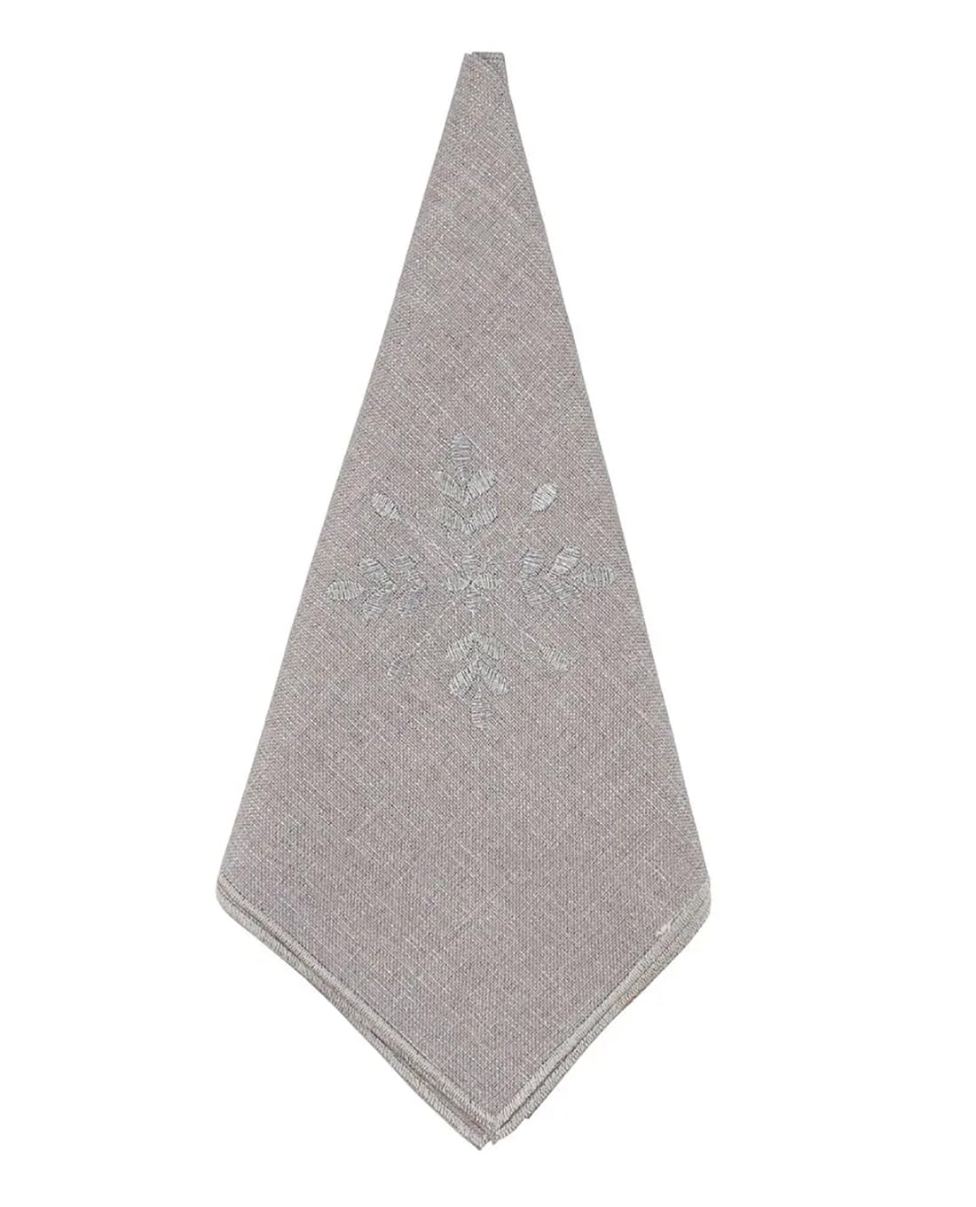 Fennco Styles Embroidered Snowflake Holiday Tablecloth - Silver Elegant Table Cover for Home Décor, Everyday Use, Christmas, Weddings and Special Events