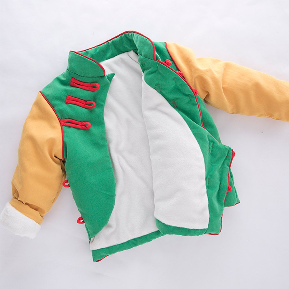 stylesilove Young Kids Baby Boys Traditional Chinese Inspired Warm Fleece Jacket Coat