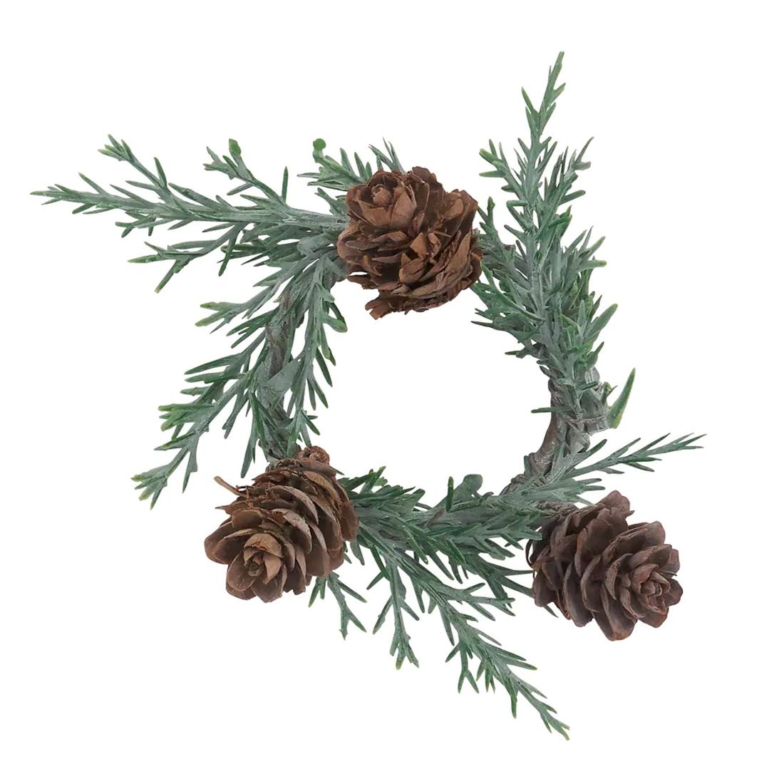 Fennco Styles Handmade Christmas Decorative Napkin Rings, Set of 4 - Green Napkin Holders for Home, Dining Room, Banquet, Family Gathering, Holiday Decor and Special Occasion