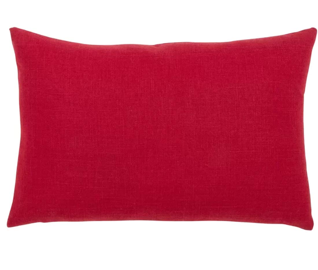 Fennco Styles Christmas Tree Design with LED Light Decorative Throw Pillow Cover 13 x 20 Inch - Red Pillow Case for Holiday Décor, Couch, Living Room and Bedroom Décor