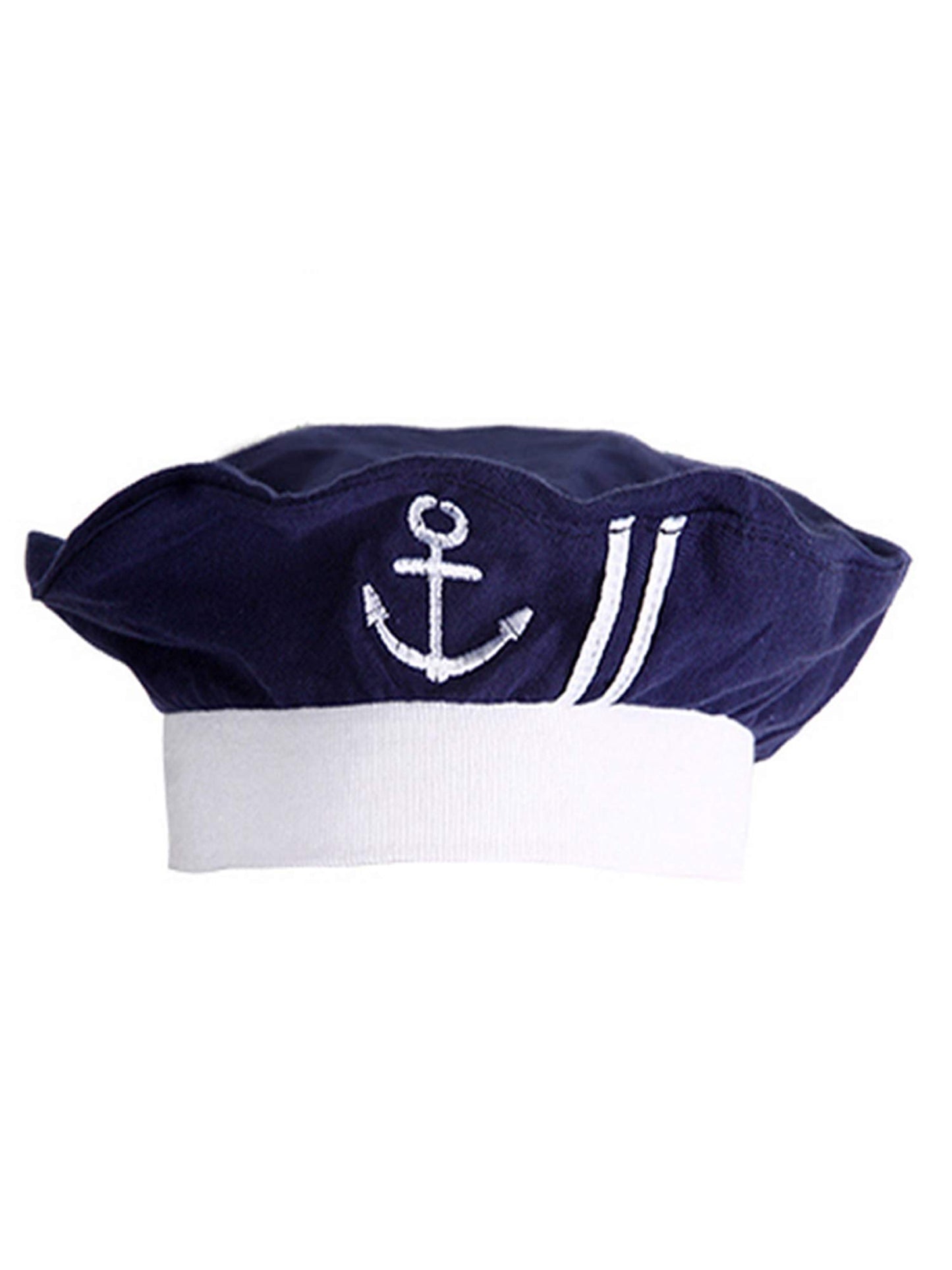 stylesilove.com Baby Boy Marine Sailor Cotton Romper Onesie with Hat and Necktie 3pcs Holiday Outfit