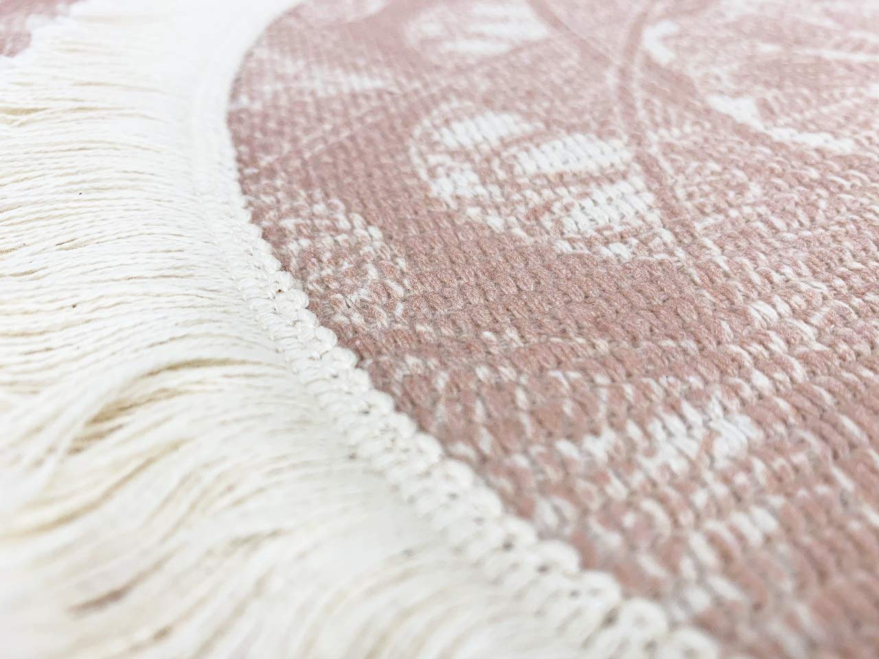 Fennco Styles Unique Dream Catcher Fringe Cotton Placemats 14-inch Round, Set of 4 - Boho Decorative Table Mats for Home Decor, Dining Table, Banquets and Special Events