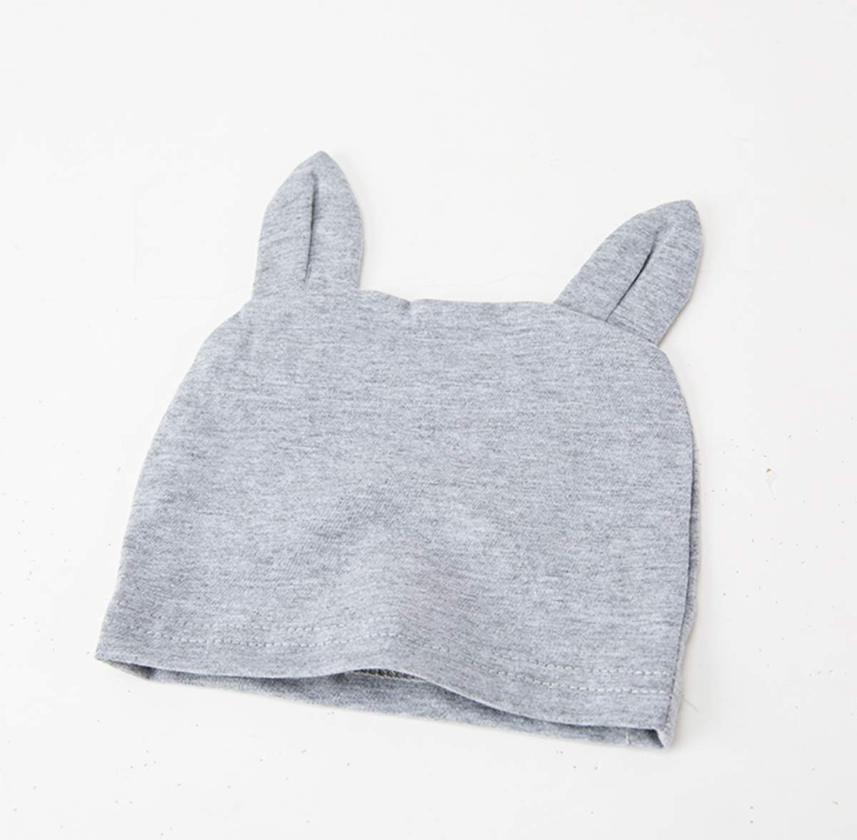 stylesilove Unisex Baby Boys Girls Grey Short Sleeve Cotton Romper with Hat 2pcs Cartoon Summer Outfit