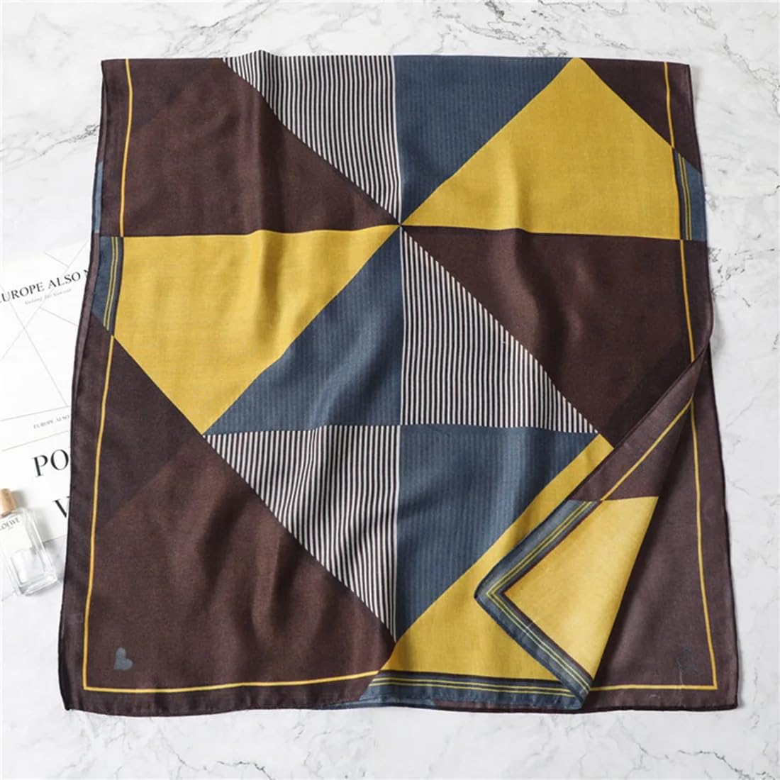 stylesilove Women Stripe Geometric Printed Lightweight Fashion Scarf Large Shawl Scarves Neck Wraps for All Season, 7 Colors