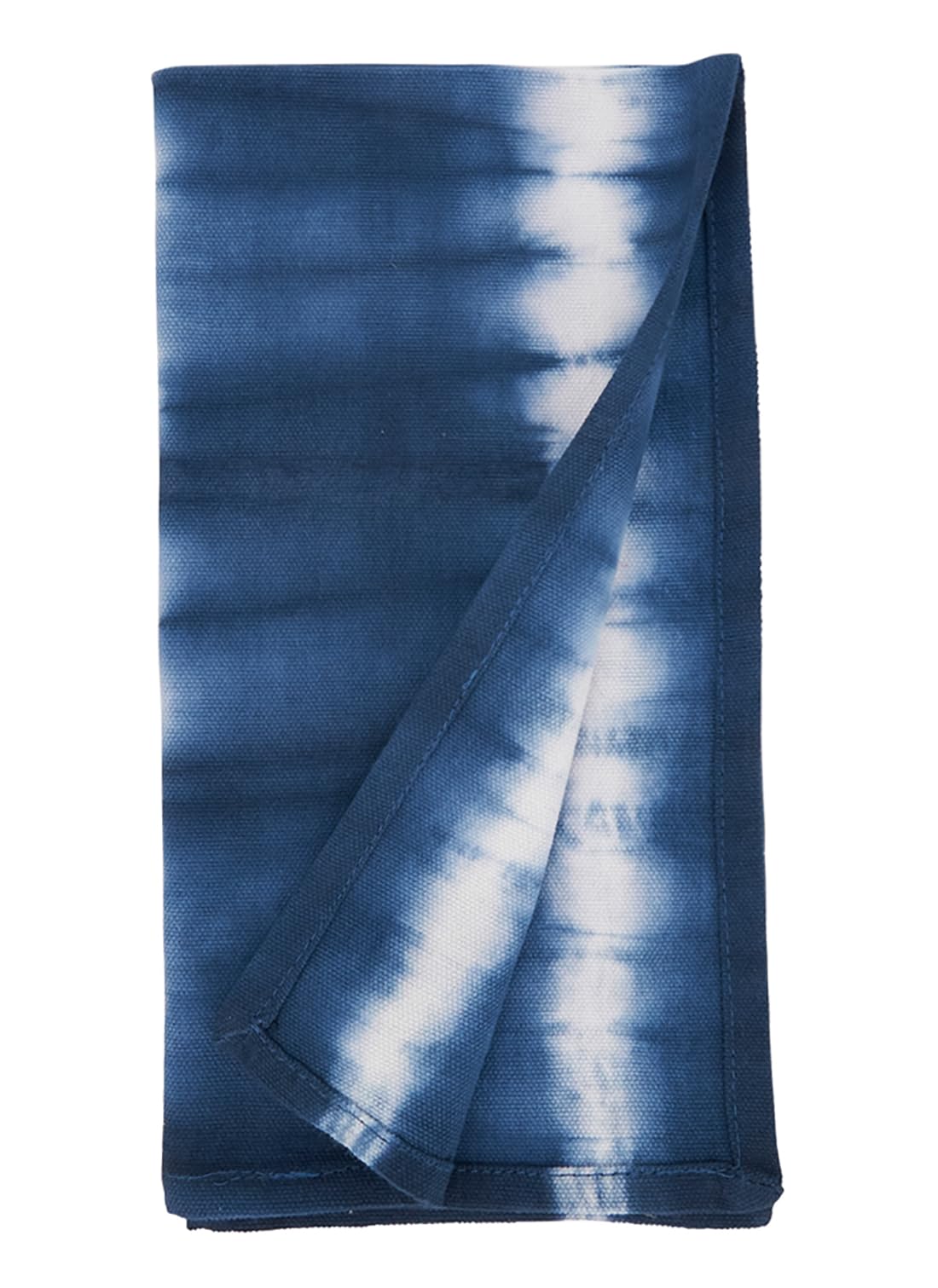 Fennco Styles Indigo Tie Dye Stripe Cotton Table Runner 16" W X 72" L