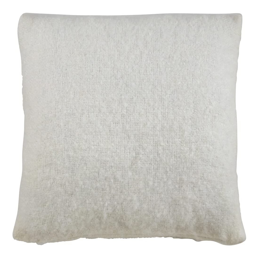 Fennco Styles Solid Faux Mohair Decorative Throw Pillow 18" W x 18" L - Soft Cushion for Home, Couch, Living Room, Bedroom and Office Décor