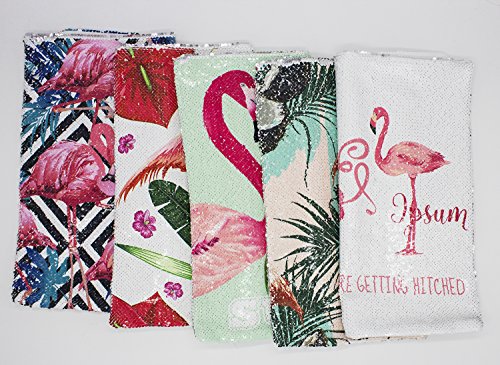 Fennco Styles Reversible Flamingo Mermaid Sequin Magic Throw Pillow 16" Square-5 Designs