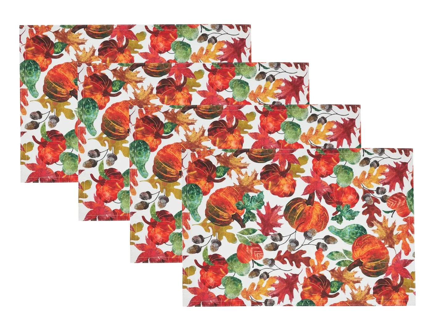 Fennco Styles Pumpkin Foliage Harvest Table Runner - Multicolor Fall Leaves Table Cover for Thanksgiving, Seasonal Décor, Banquet, Family Gathering and Special Events