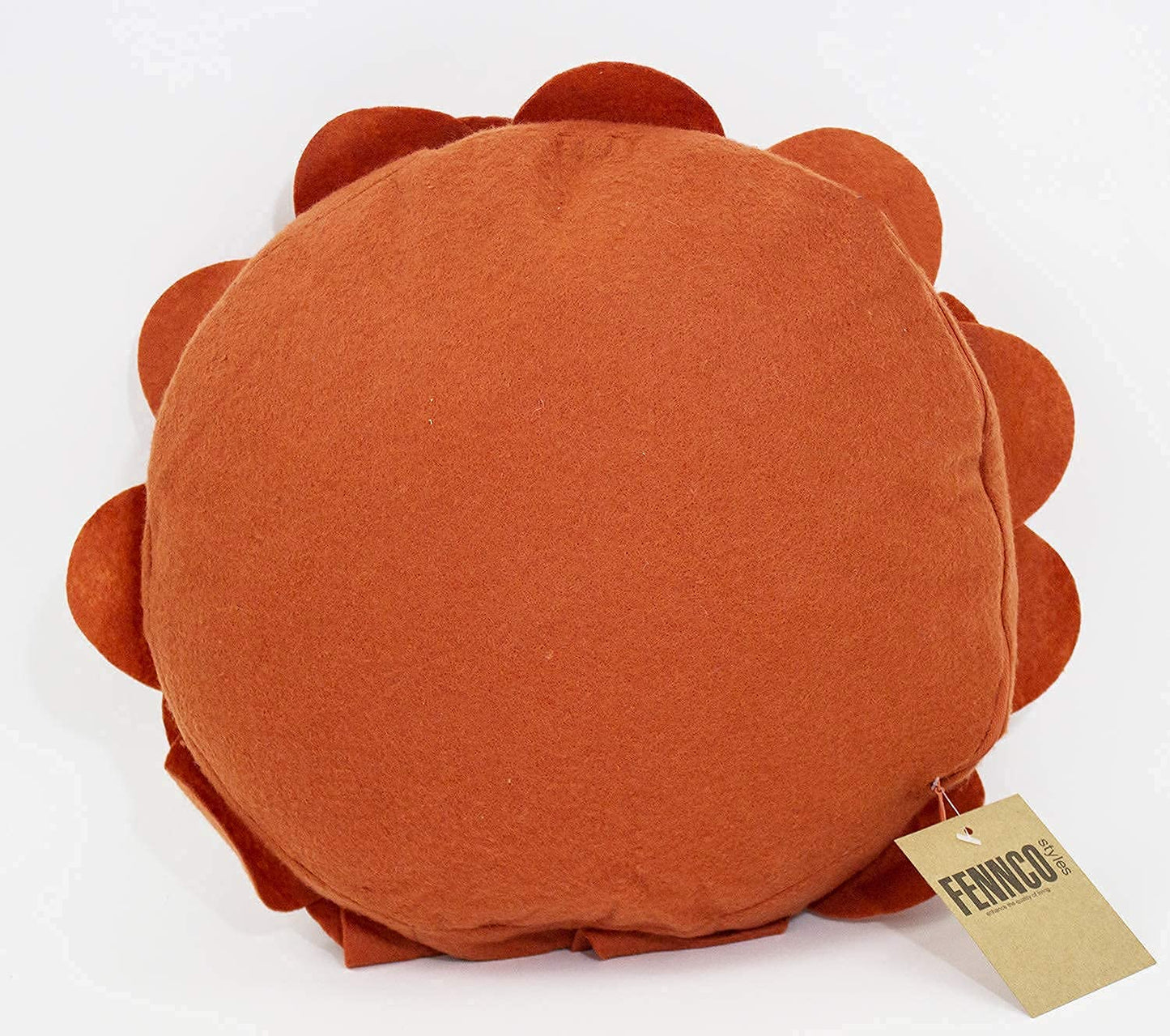 Fennco Styles Eva's Flower Throw Pillow 13" Round - Cute Flower Shaped Decorative Filled Floral Accent Pillow for Home, Couch, Bed, Sofa, Living Room