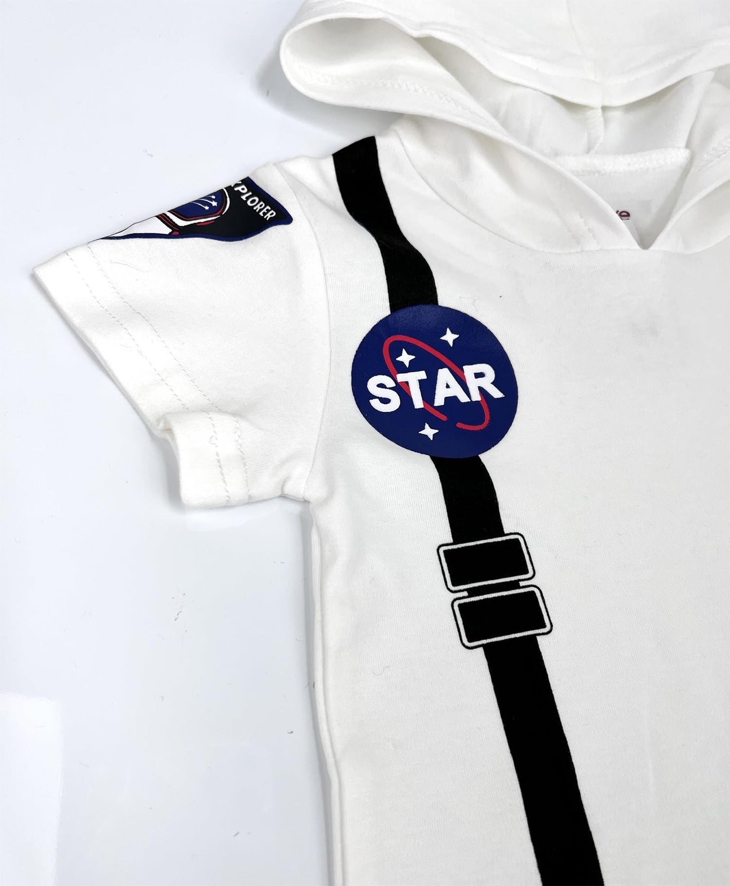 stylesilove Baby Toddler Boys Astronaut Cotton Hooded Romper Spaceman Jumpsuit Outfit