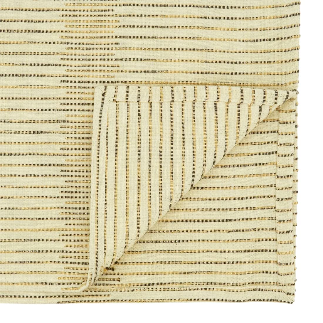 Fennco Styles Shimmering Striped Table Runner 16" W X 72" L - Natural Table Cover for Home, Dining Room, Banquets, Family Gatherings, Everyday Use and Special Occasions