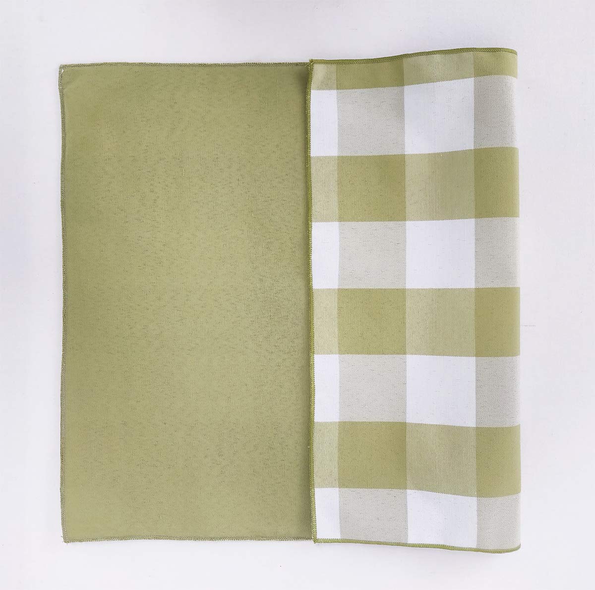 Fennco Styles Buffalo Check Double Layers Reversible Placemats 14" W x 20" L, Set of 4 - Handmade in USA - Plaid Table Mats for Everyday Use, Banquet, Holiday, Family Gathering, Special Occasion