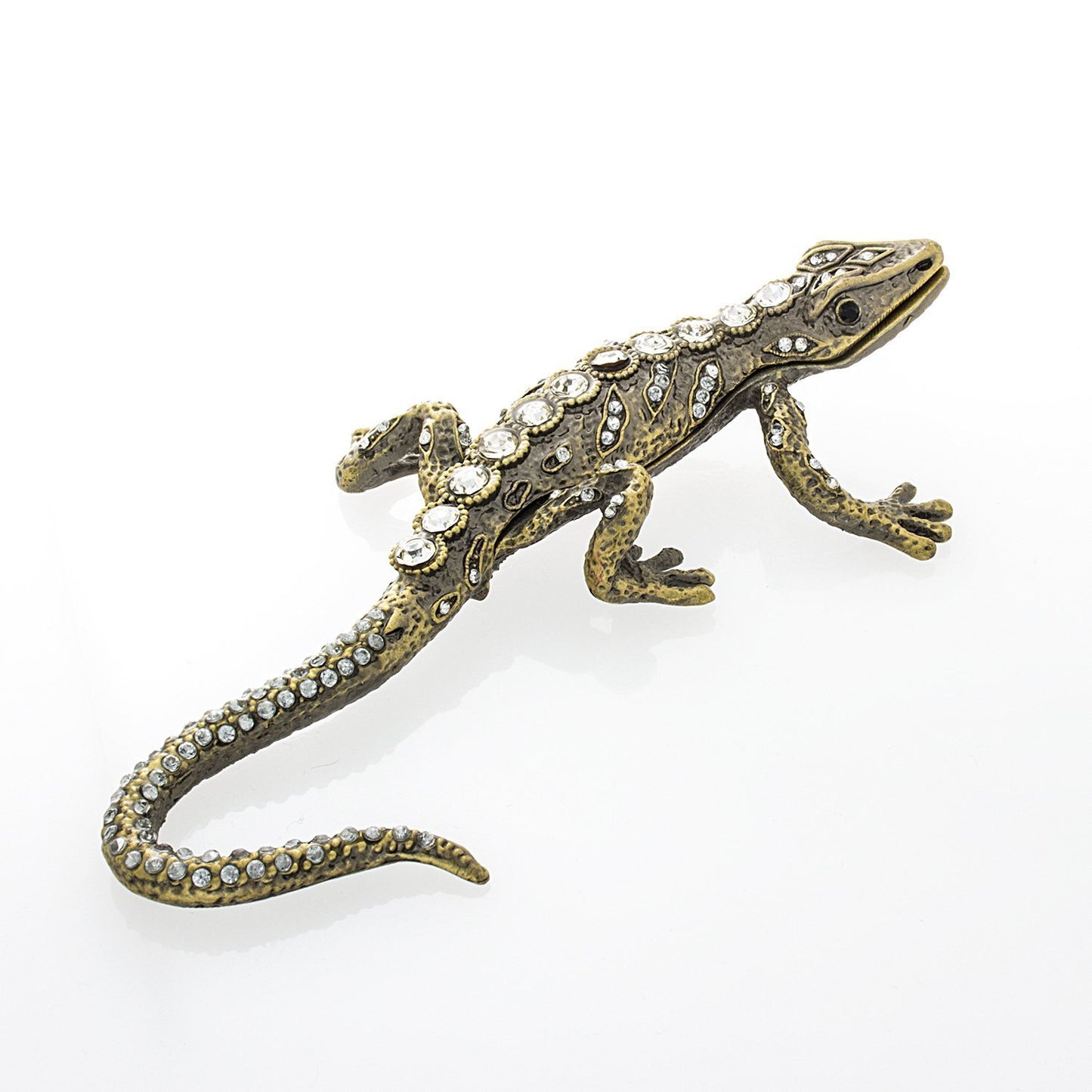 fenncostyles.com Studded Collectible Decorative Jeweled Gecko Trinket Box