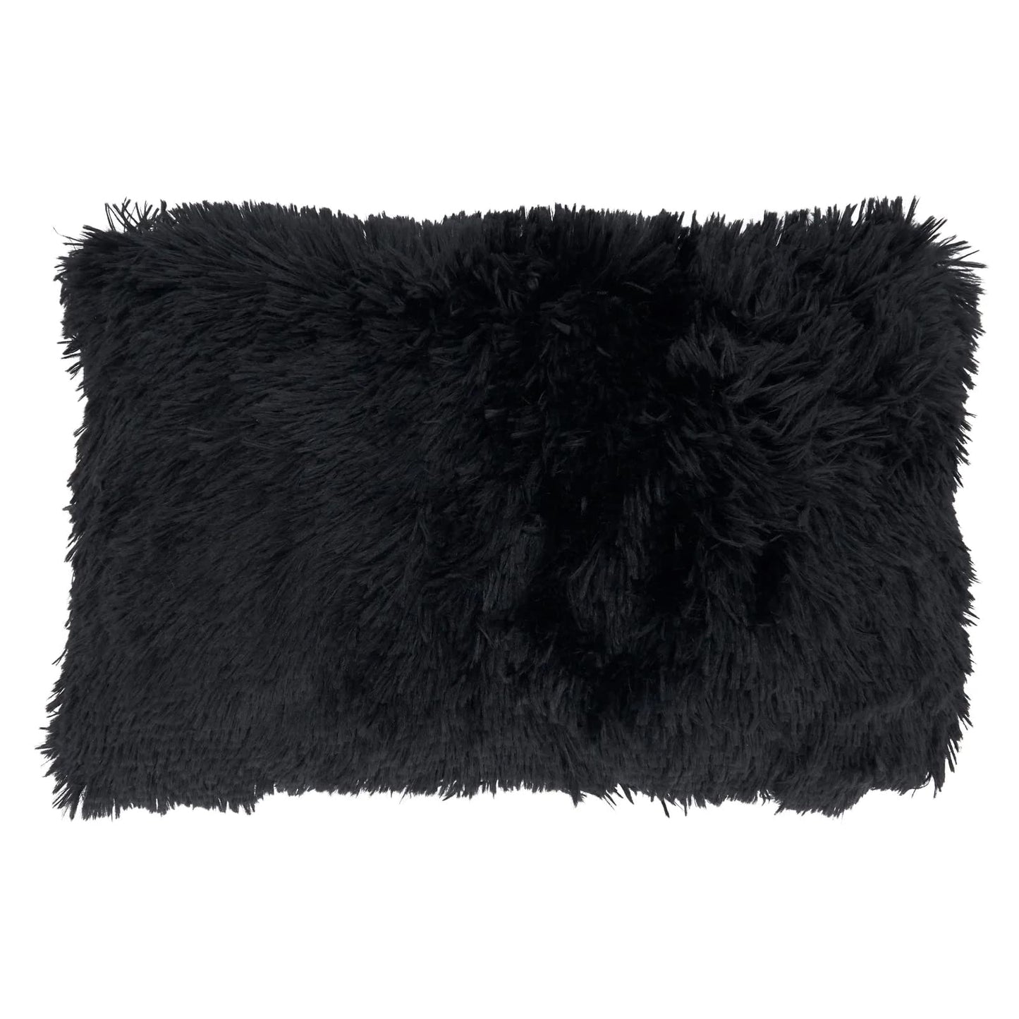Fennco Styles Classic Faux Fur Decorative Throw Pillow Cover 18 x 18 Inch - Ivory Plush Cushion Case for Home, Couch, Living Room, Office and Holiday Décor