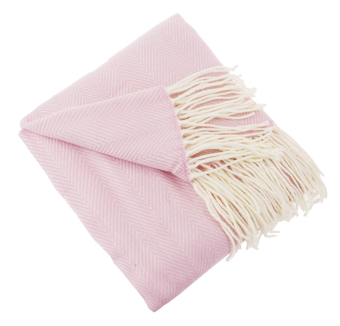 Fennco Styles Herringbone Collection Contemporary Fringed 50 x 60 Inch Throw - Variety Colors Throw Blanket for Couch, Bedroom and Living Room Décor