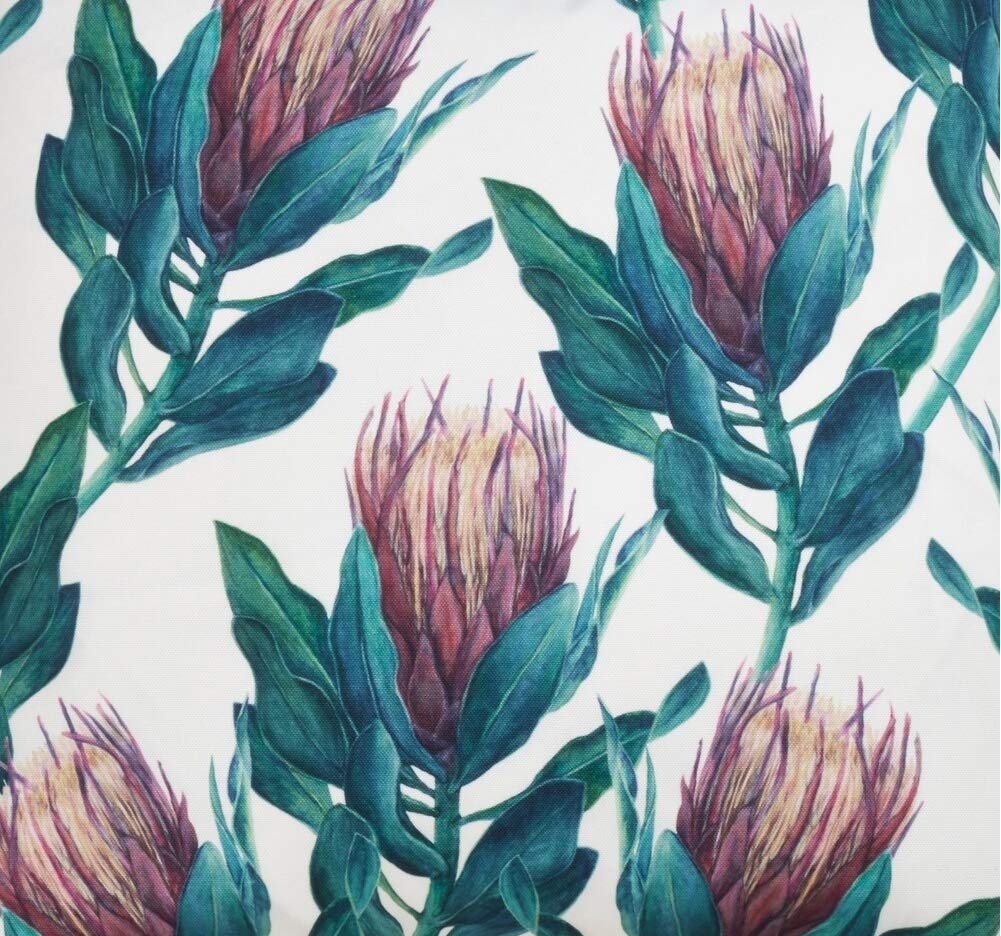Fennco Styles Tropical Plant Leaves 18 Inch Square Decorative Throw Pillow – Nature Print Outdoor Cushion for Backyard Patio, Lawn & Garden