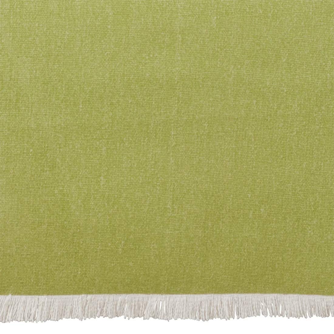 Fennco Styles Fringe Border Design Cotton Table Runner 16" W x 72" L - Table Cover for Christmas, Holiday, Dining Table, Everyday Use, Banquets and Special Occasion