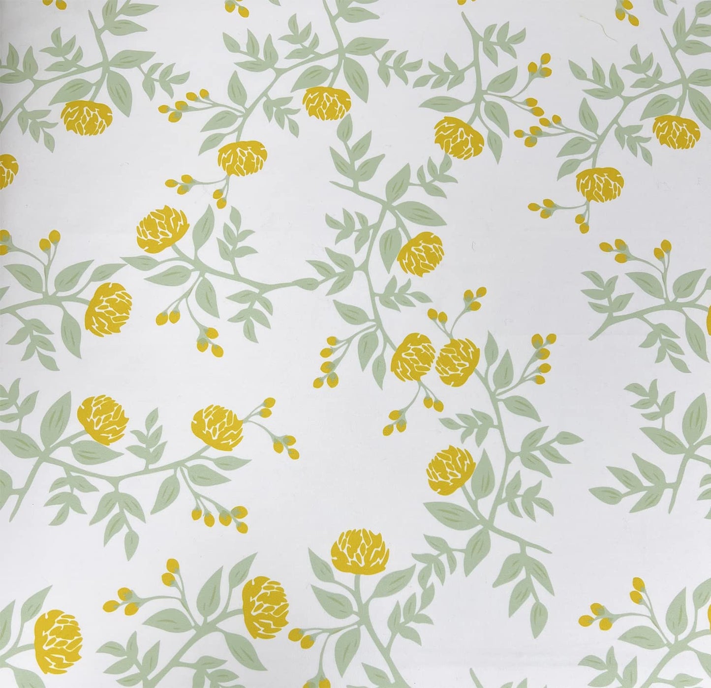 Fennco Styles Garden Floral Print Tablecloth 55" W x 55" L - Yellow Flowers Wrinkle-Free Washable Table Cover for Everyday Use, Banquets, Holidays, Indoor Outdoor Events and Special Occasions