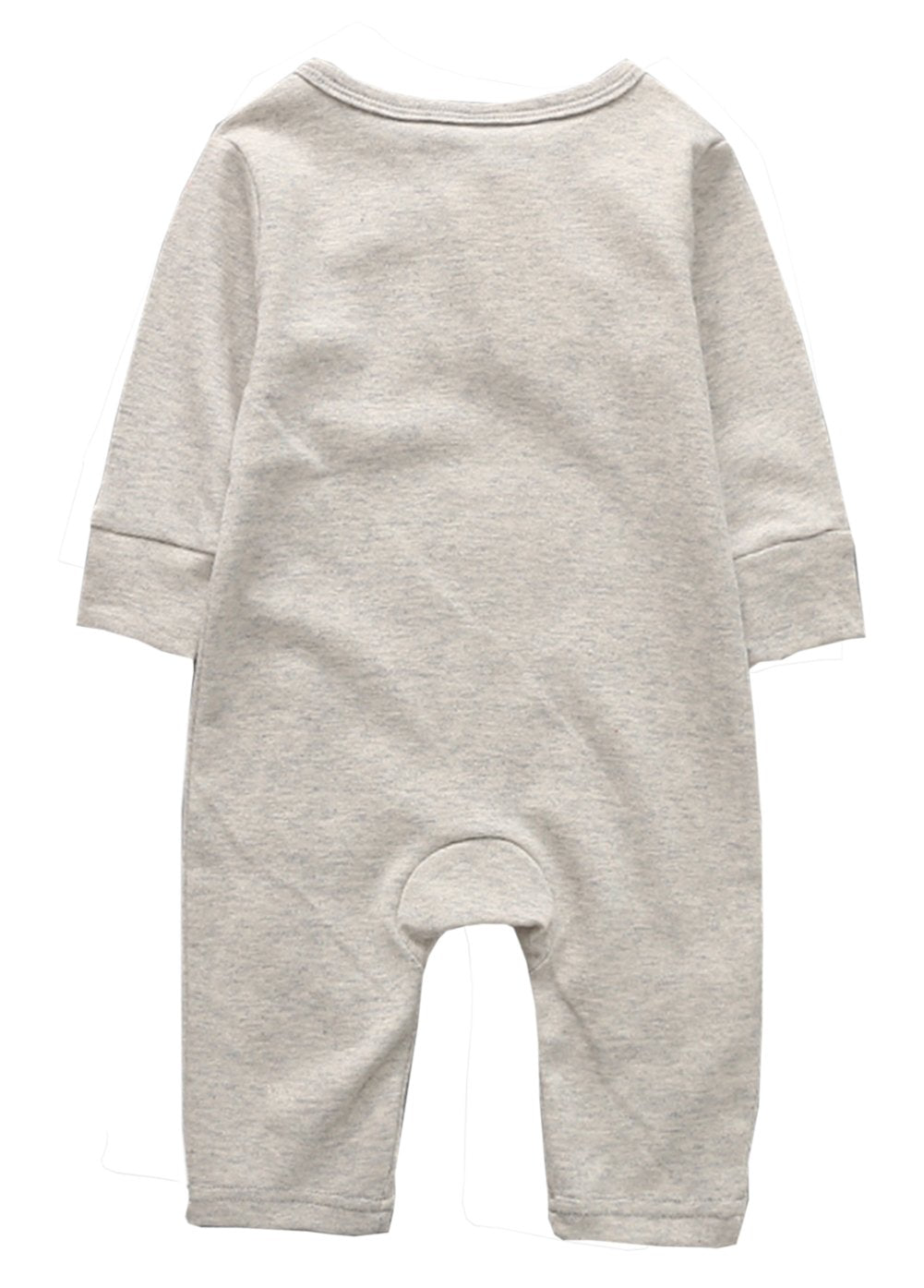 stylesilove Chic and Fun Animal Character Infant Baby Boy Long Sleeve Cotton Jumpsuit Outfit