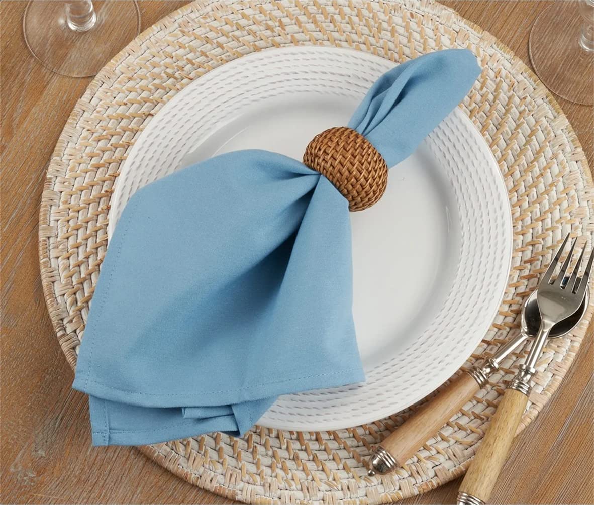 Fennco Styles Classic Solid Design Napkins, 20-inch Square, Set of 4