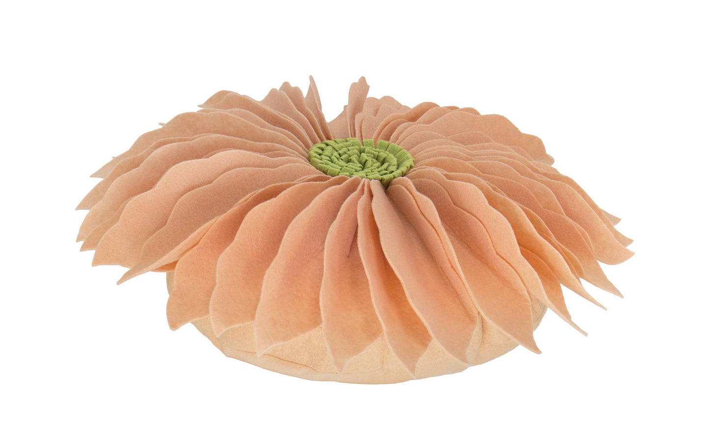 Fennco Styles Handmade Garden 3D Sunflower Decorative Throw Pillow Cover 13" Round - Lilac Floral Pillow Case for Couch, Living Room and Bedroom Décor