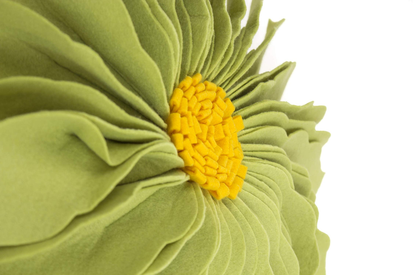 Fennco Styles Handmade Garden 3D Sunflower Decorative Throw Pillow Cover 13" Round - Lilac Floral Pillow Case for Couch, Living Room and Bedroom Décor