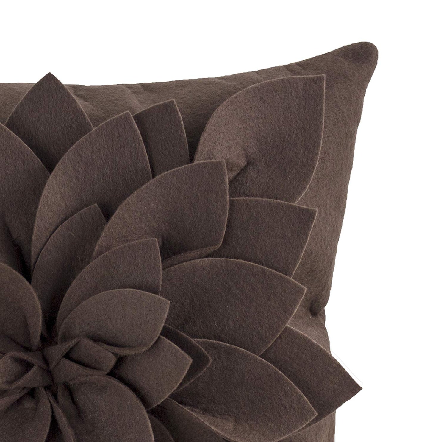Fennco Styles Sara's Garden Petal Decorative Throw Pillow. 17 Inch Square.