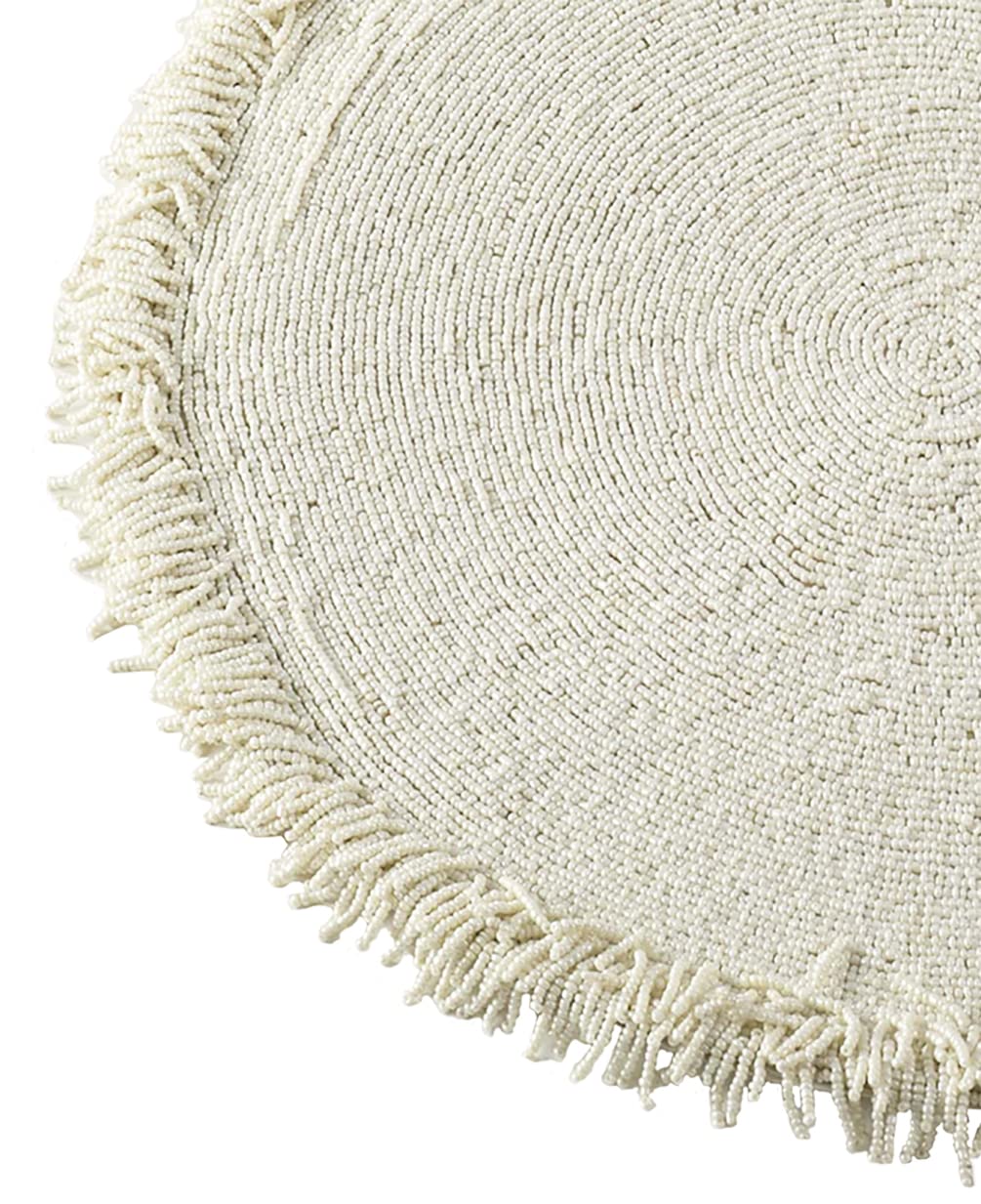Fennco Styles Isla Handmade Glass Beaded Design 15-inch Round Placemat - 1-Piece
