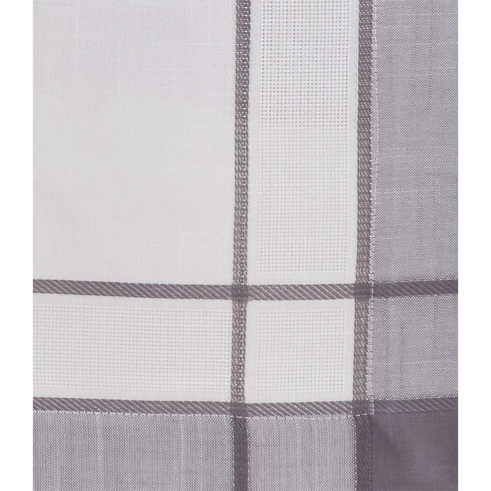 Fennco Styles Neutral Banded Border Design Table Runner - Decorative Table Cover for Everyday Use, Dining Table Décor, Banquets, Family Gatherings and Special Occasions