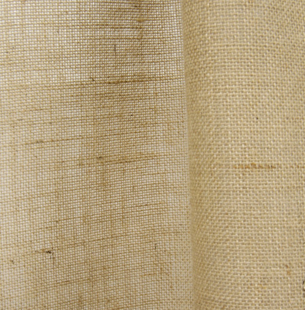 Fennco Styles Passe-Partout Burlap Lined Curtain Drape Panel 42 x 96 Inch, One Piece for Bedroom, Living Room, Patio Door Backing Sliding Glass Door Drape