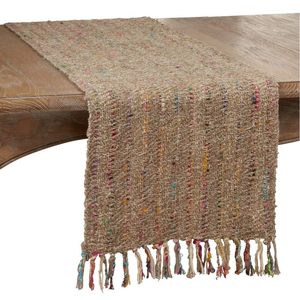Fennco Styles Lush Thin Striped 100% Cotton Table Runner 16 x 72 Inch – Table Cover for Home Décor, Dining Table, Banquets, Holidays and Special Events