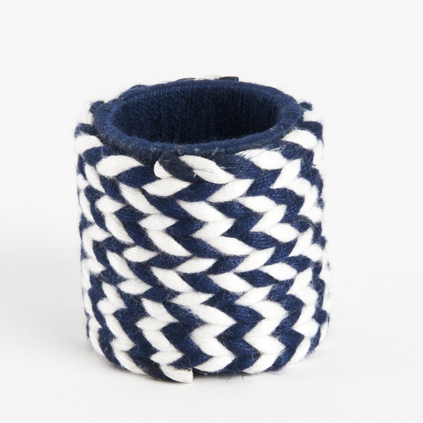 Fennco Styles Two Tone Braid Design Napkin Rings, Set of 4