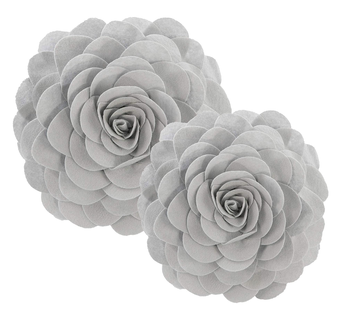 Fennco Styles Eva's Flower Throw Pillow 13" Round - Cute Flower Shaped Decorative Filled Floral Accent Pillow for Home, Couch, Bed, Sofa, Living Room