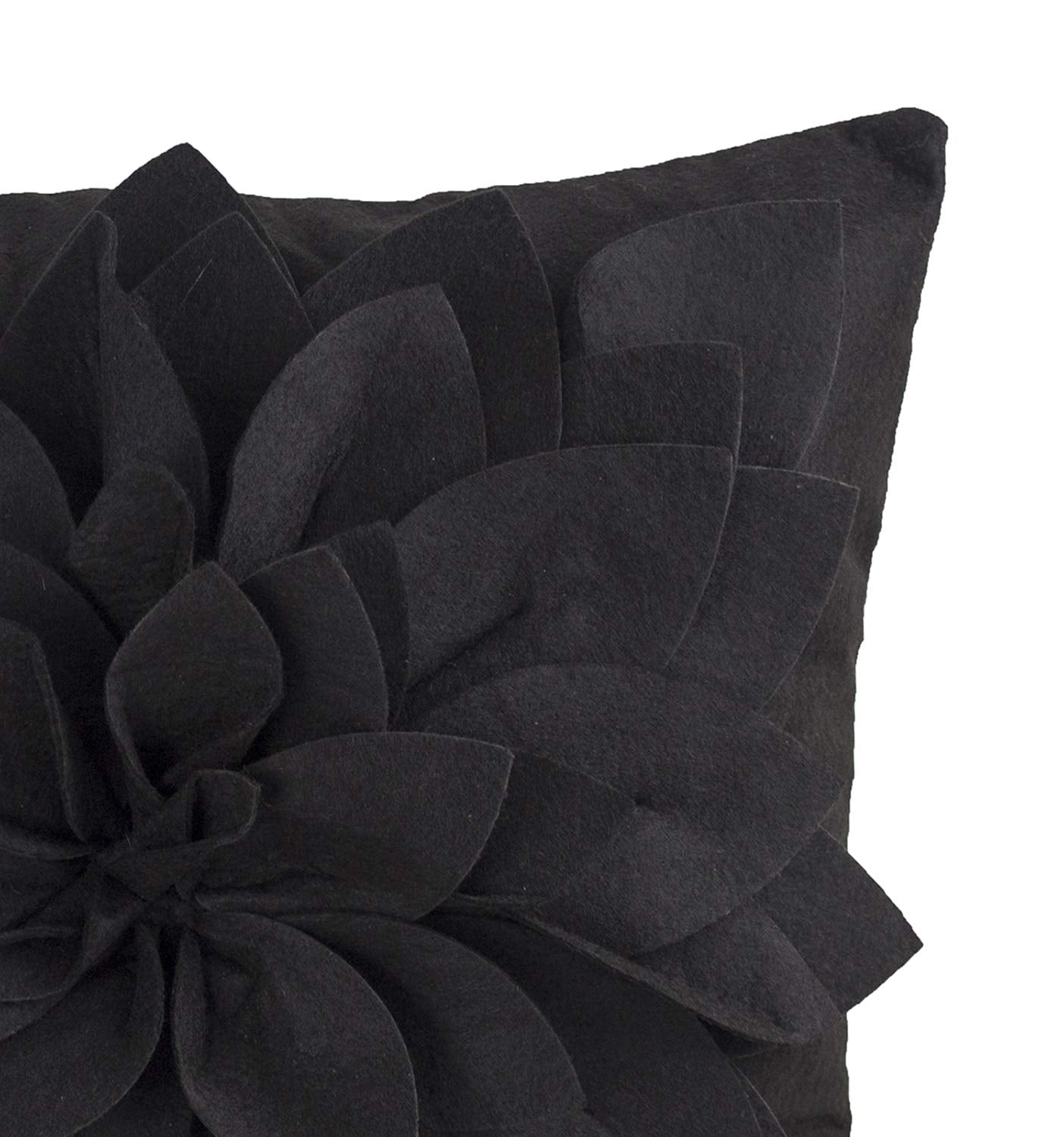 Fennco Styles Sara's Garden Petal Decorative Throw Pillow. 17 Inch Square.