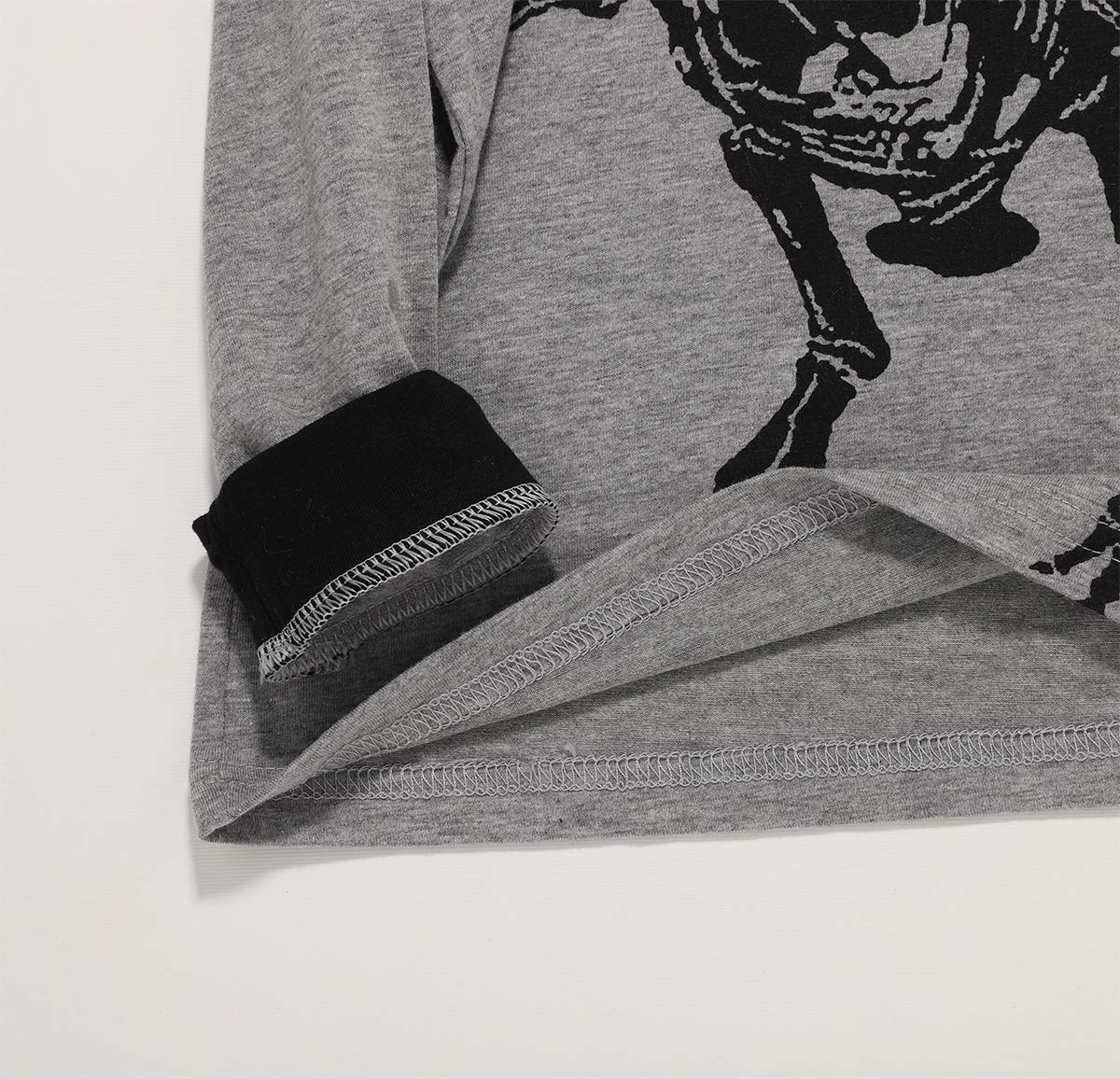 Styles I Love Baby Boys Grey Dinosaur T-Shirt and Stripe Pants 2pcs Long Sleeve Cotton Outfit