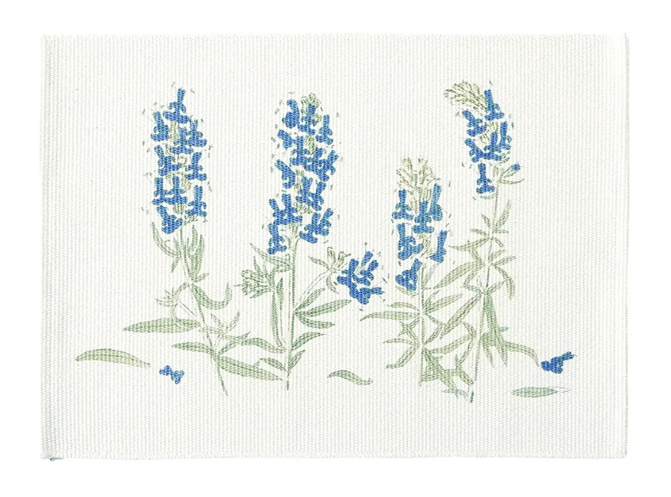 Fennco Styles Botanical Floral Print Cotton Blend Woven Table Placemats 13" W x 19" L, Set of 4 - Flower Design Table Mats for Home Décor, Dining Table, Banquet, Holiday and Family Gathering