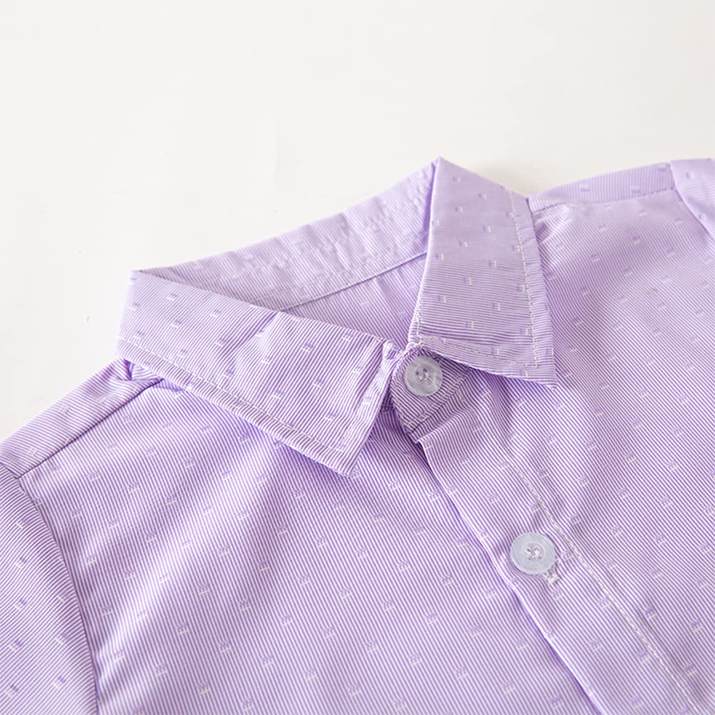 stylesilove Toddler Boys Short Sleeve Classic Cotton Button Down Shirt for Casual, Formal Event and Special Occasions