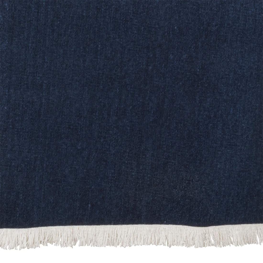 Fennco Styles Fringe Border Design Cotton Table Runner 16" W x 72" L - Table Cover for Christmas, Holiday, Dining Table, Everyday Use, Banquets and Special Occasion