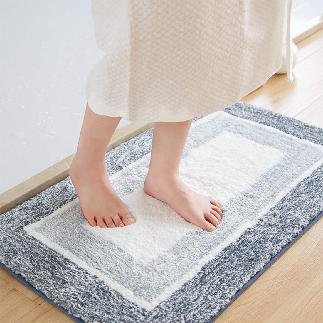 Fennco Styles Geometric Ultra Soft Shag Area Rug Indoor Plush Mat 16 x 24 Inch Floor Mat for Living Room, Kids Room, Bathroom and Bedroom Décor