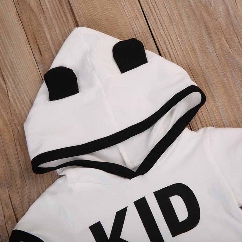stylesilove Unisex Infant Toddler Baby Life Short Sleeve Cotton Hooded Romper