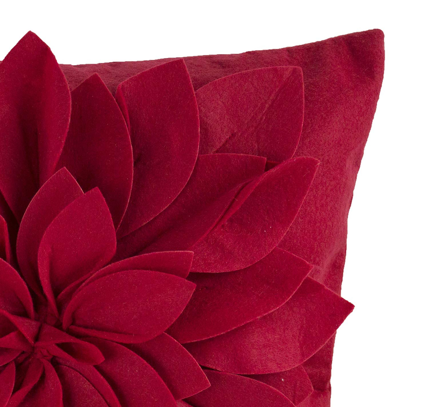 Fennco Styles Sara's Garden Petal Decorative Throw Pillow. 17 Inch Square.