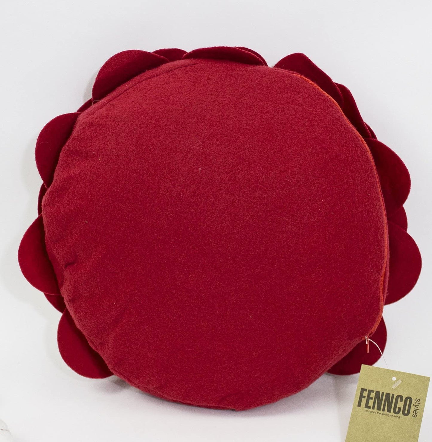 Fennco Styles Eva's Flower Garden Decorative Throw Pillow Cover 13" Round - Floral Accent Pillow Case for Home, Couch, Bed, Living Room, Holiday and Office Décor
