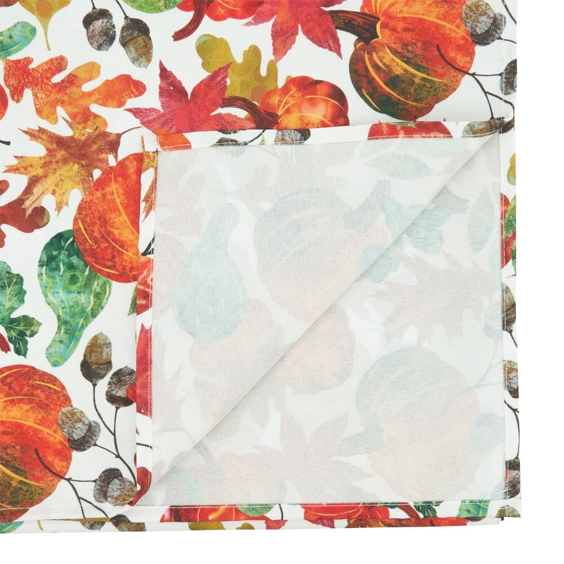 Fennco Styles Pumpkin Foliage Harvest Table Runner - Multicolor Fall Leaves Table Cover for Thanksgiving, Seasonal Décor, Banquet, Family Gathering and Special Events